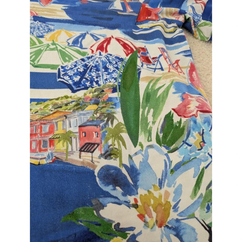 New Polo Ralph Lauren Men's Med Riviera Print Mesh Polo Shirt Vacation Sailing